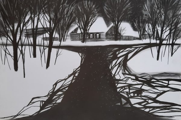 Анастасия Гурова. Графический лист «Весна». Бумага, карандашный рисунок. 50х70 см. ТН-623/1 Х-34