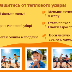 Защити себя от теплового удара!
